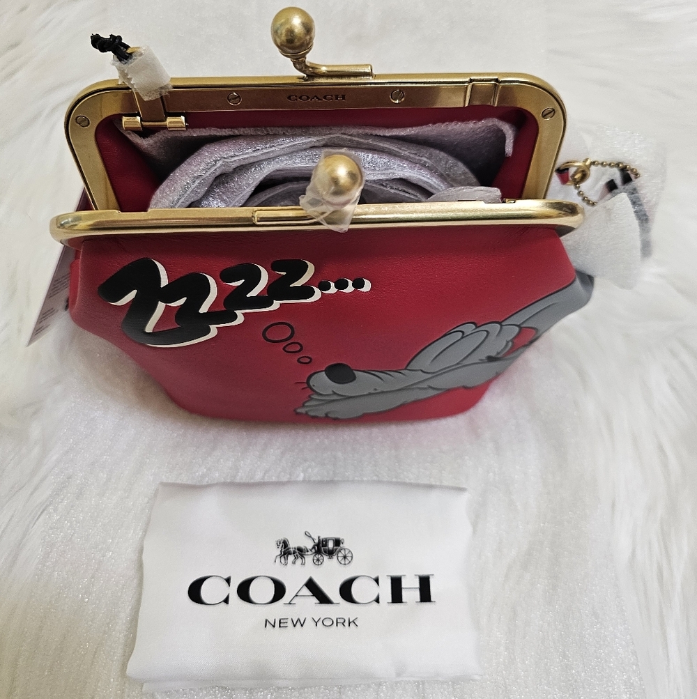 Disney X Coach Kisslock Frame Bag With Pluto - Picture 7 of 13